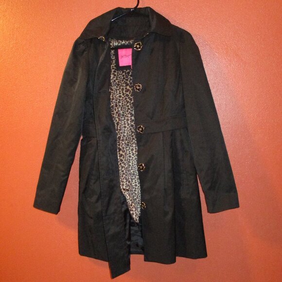 Betsey Johnson Woman X Small Button Down Long Sleeve Hooded Jacket - Picture 4 of 10